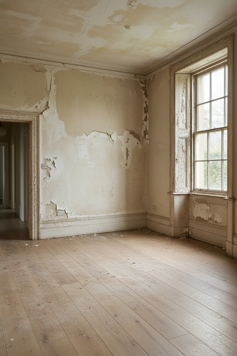 Modern kitchen before renovation empty room