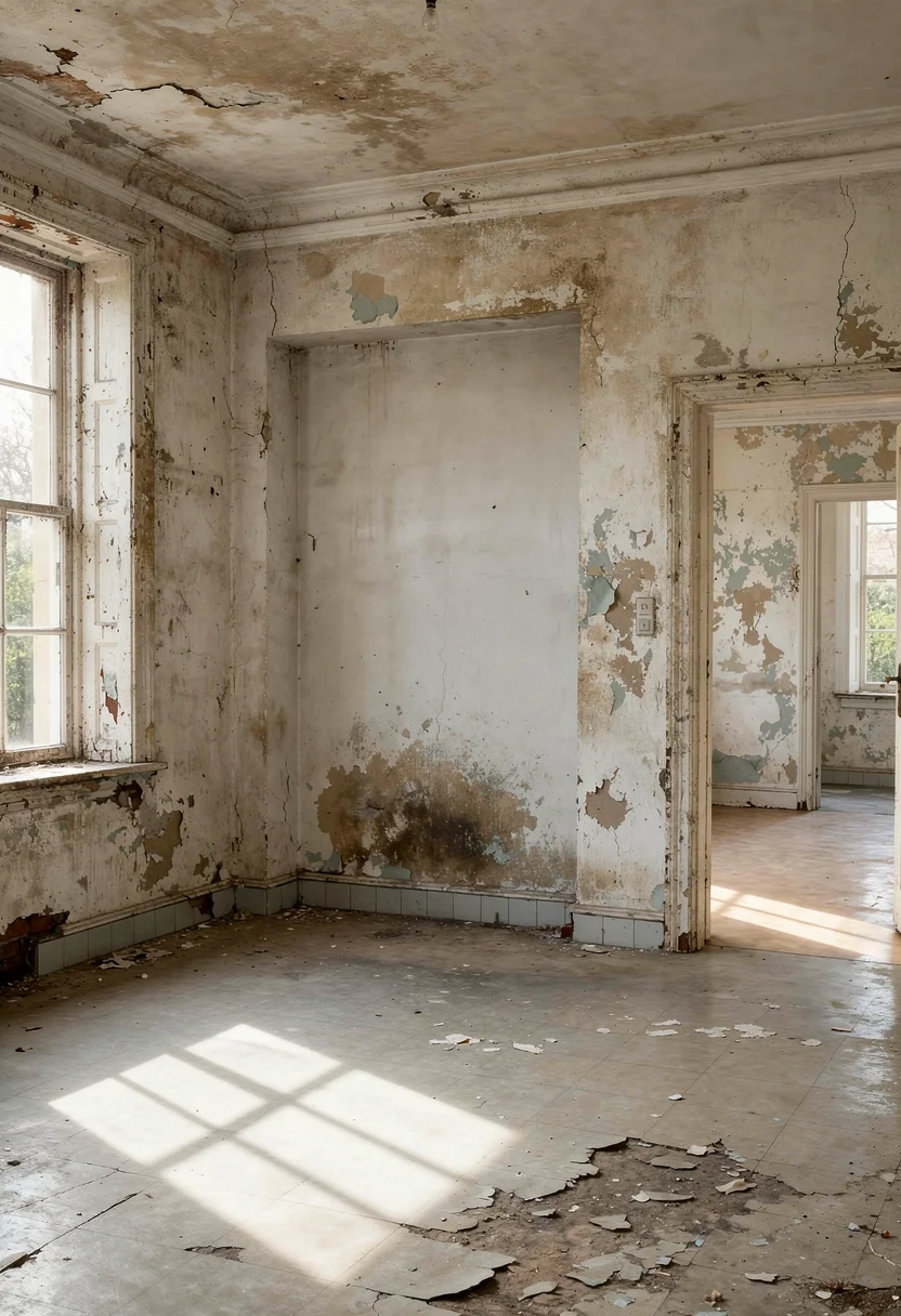 Modern kitchen before renovation empty room
