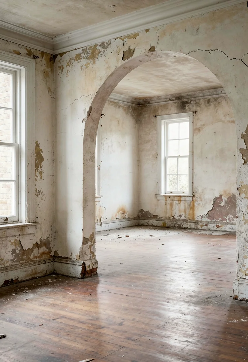 Modern kitchen before renovation empty room