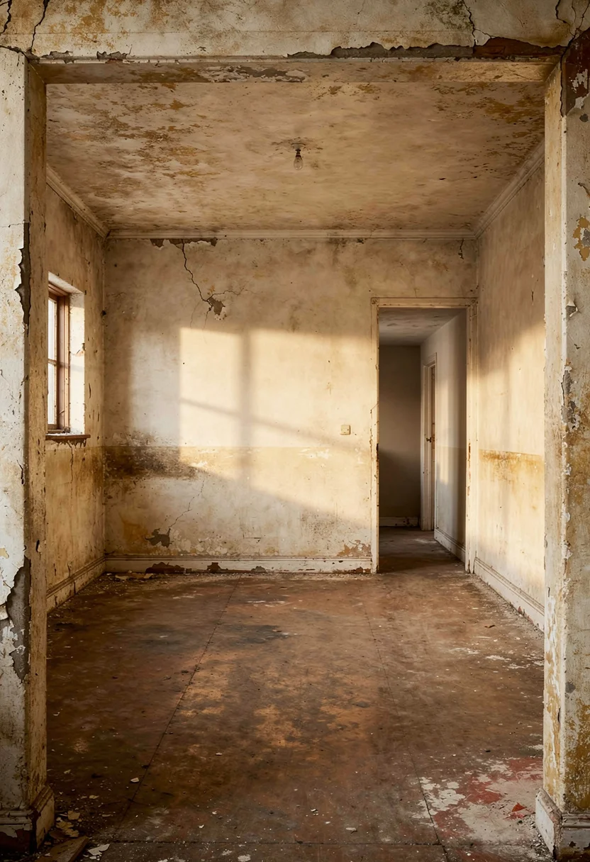 Modern kitchen before renovation empty room