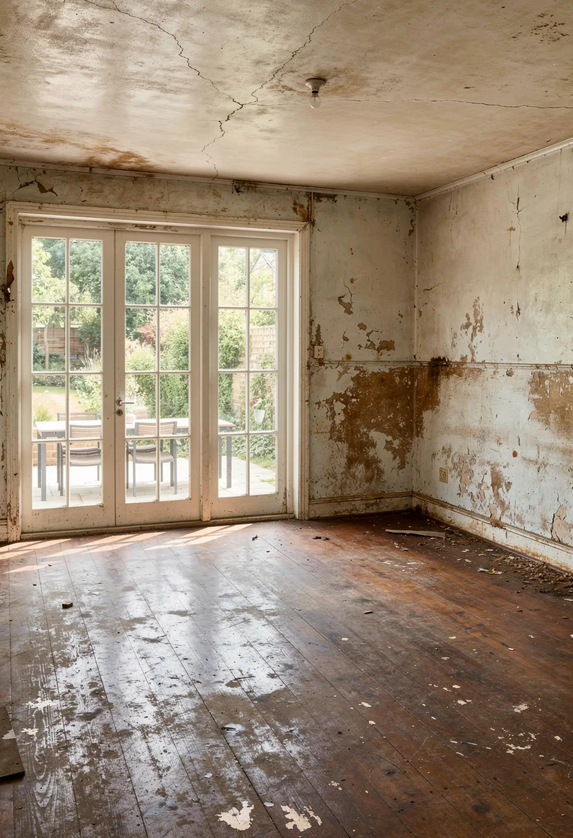 Modern kitchen before renovation empty room