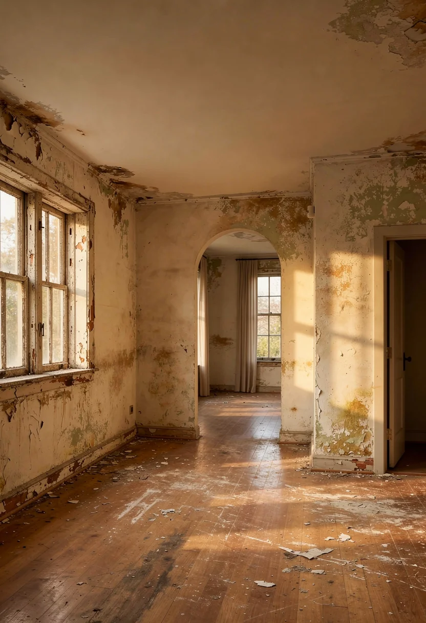 Modern kitchen before renovation empty room