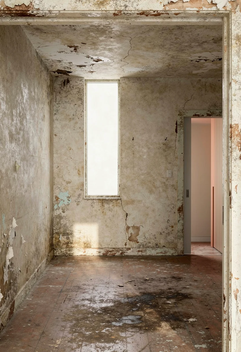 Modern kitchen before renovation empty room