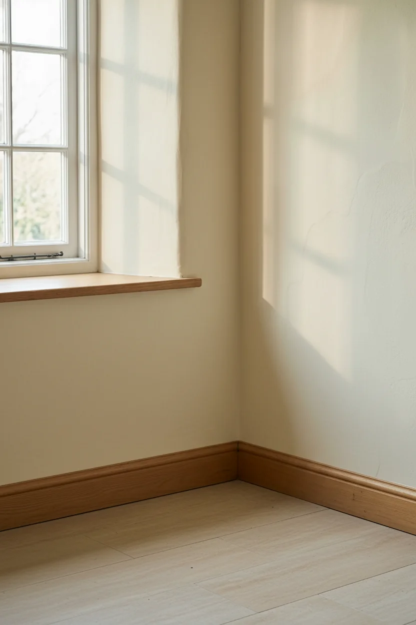 English Country Living Room hero fabric pattern mixing design scene empty room