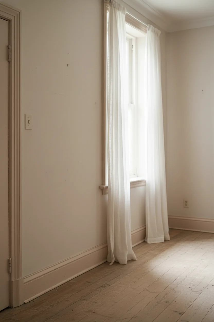 English Country Living Room cottage lighting design scene empty room