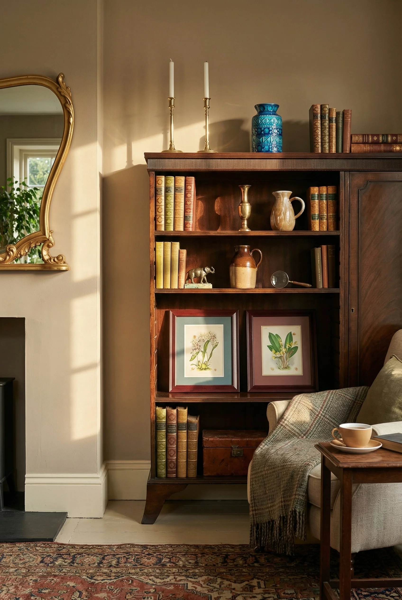 English Country Living Room humble elegance design scene