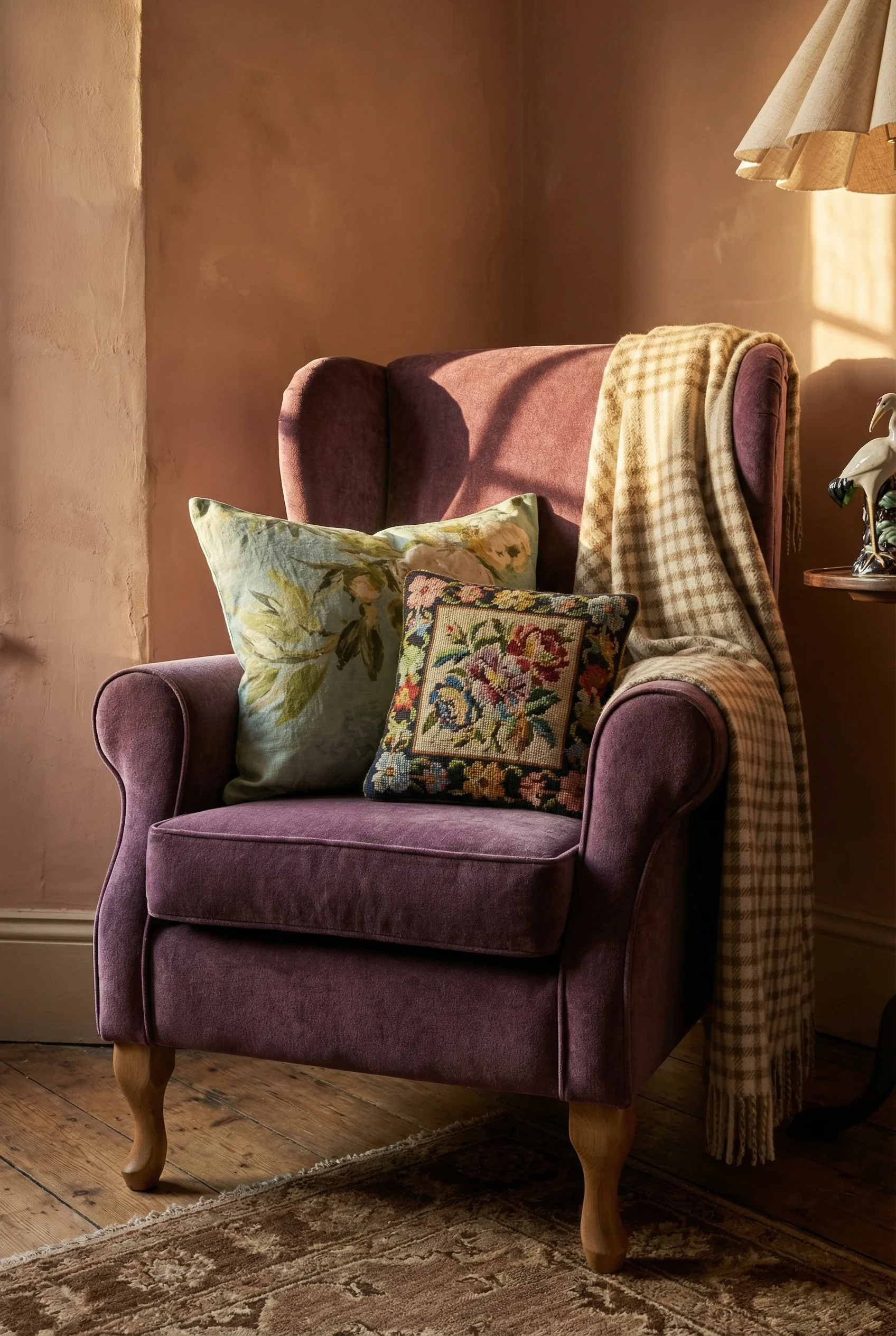 English Country Living Room humble elegance design scene